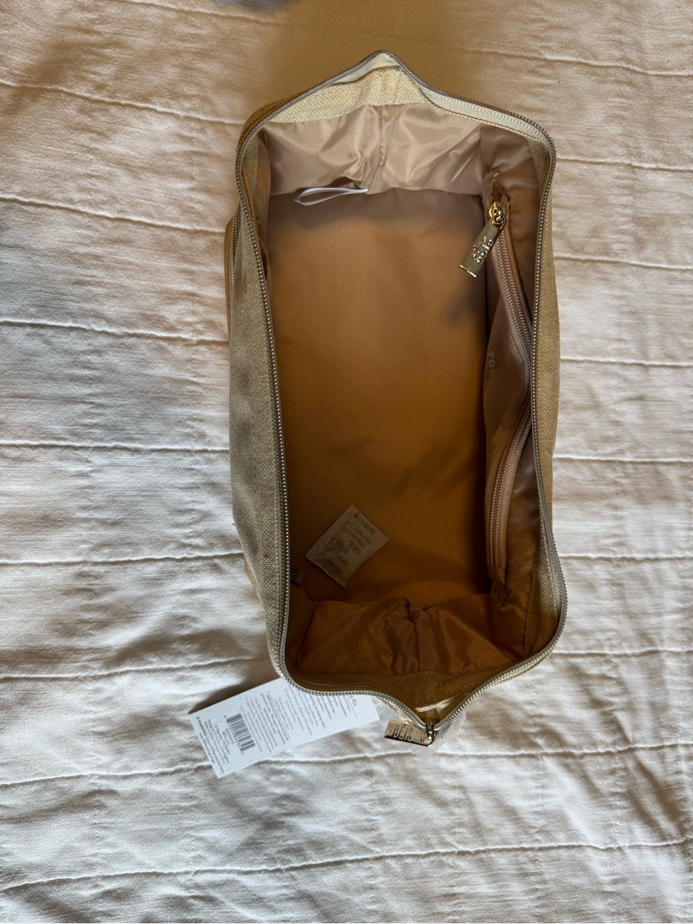BEIS Beige Canvas Travel Toiletry Bag - Picture 3 of 4